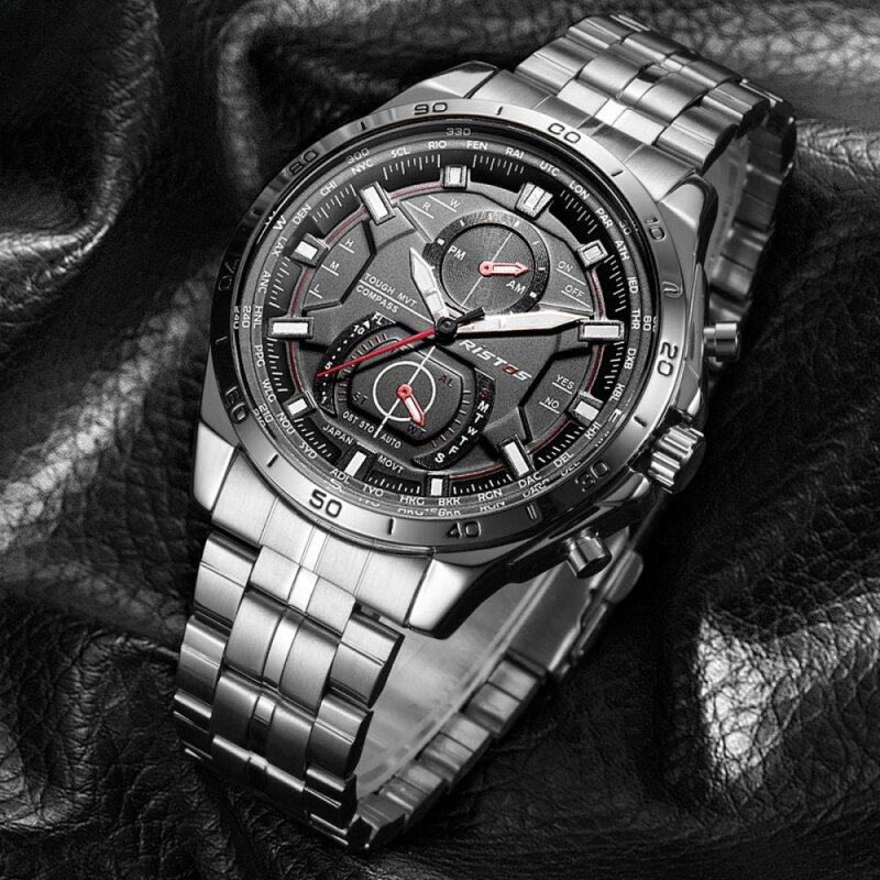 RISTOS Cool Stainless Steel Strap Round Business Sport Quartz Watch
For Mans Fashion 9325 Malaysia