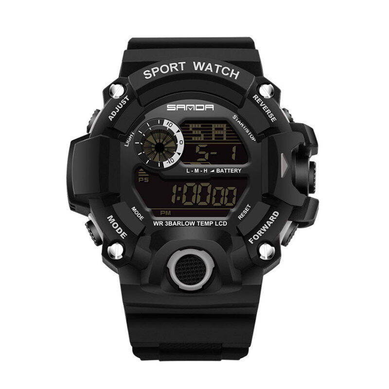 SANDA 326 Mens Outdoor Sports Multifunctional Waterproof Electronic Watch (black) Malaysia