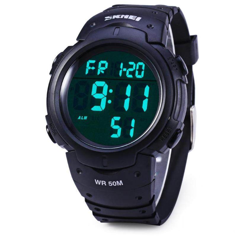Skmei 1068 Military Army LED Watch Water Resistant Stopwatch Alarm Day Date Function Malaysia