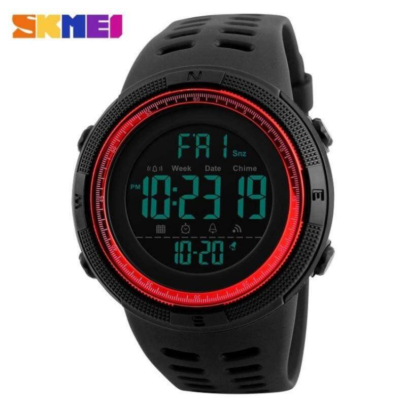 SKMEI Brand Mens Sports Countdown Double Time Alarm Chrono Digital 50M Waterproof Wristwatch Malaysia