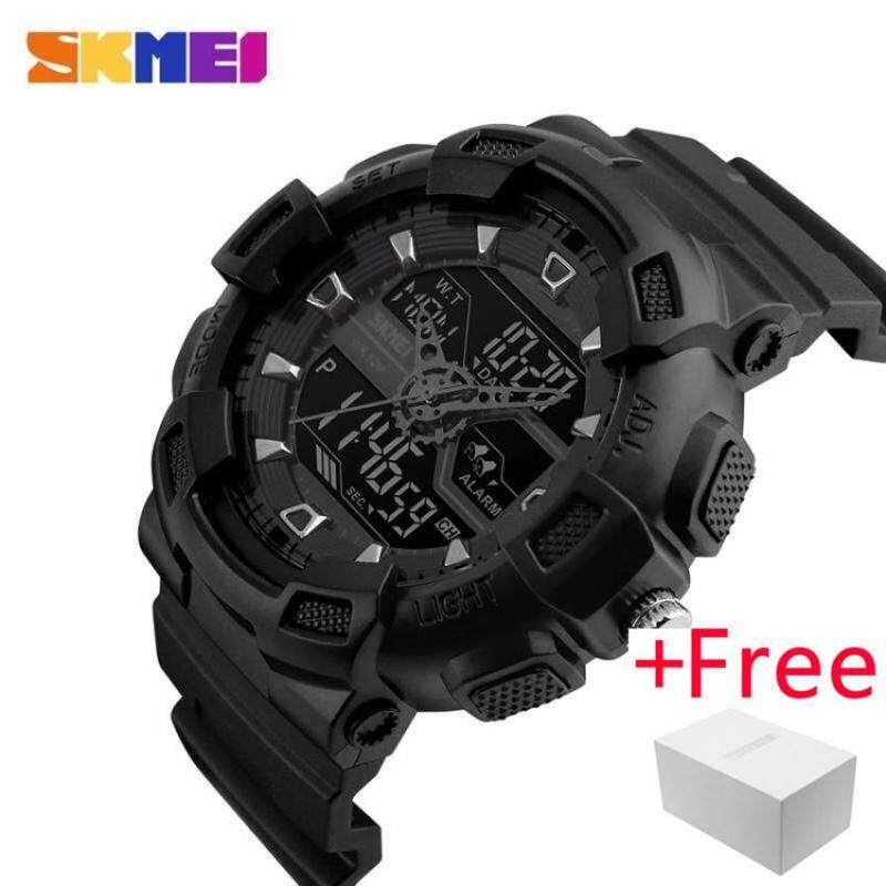 SKMEI Men Dual Display WristWatch Jam Tangan es Outdoor Quartz Sports Watch Jam Tangan es Fashion Casual Multifunction 50M Waterproof Watch Jam Tangan Boy 1189 Malaysia