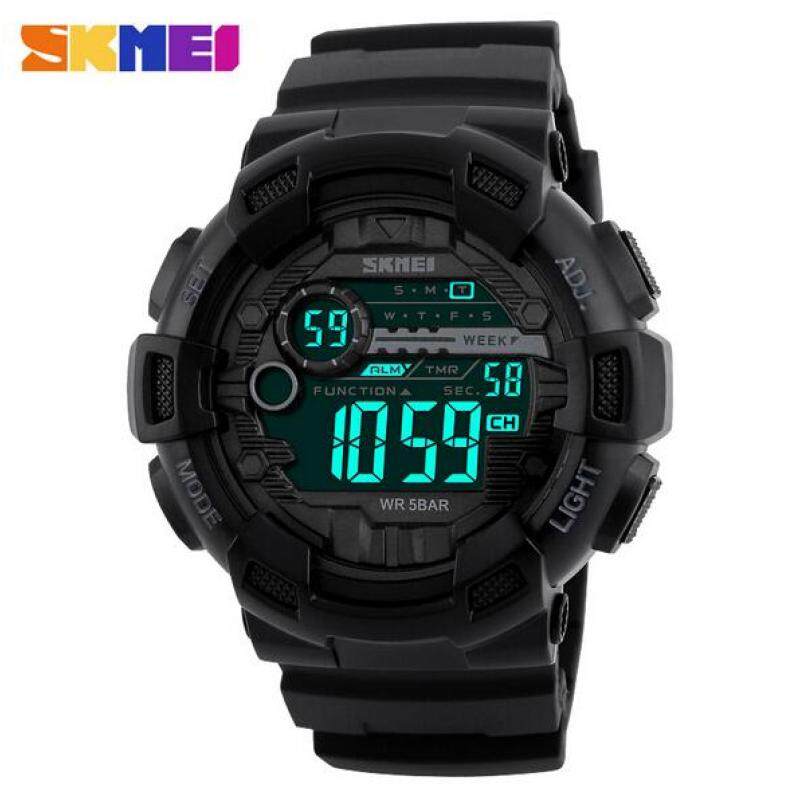 SKMEI Men Sport Watch Outdoor Waterproof Men s Electronic Watch 1243 Black Malaysia