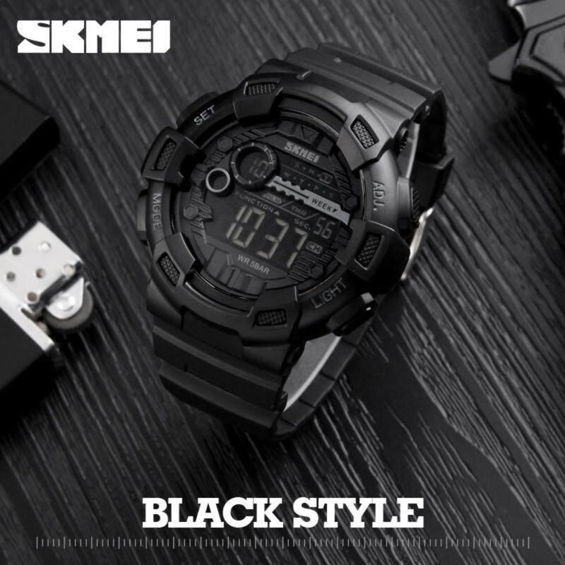 SKMEI Men Sports Watches 50M Waterproof Back Light LED Digital Watch Chronograph Shock Double Time Wristwatches 1243 Malaysia