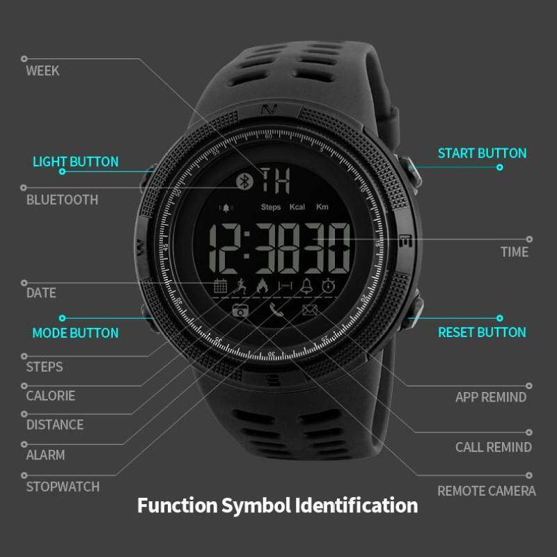SKMEI Mens Smart Sport Watch Chrono Calories Pedometer Multi-Functions Sports Watches Reminder Digital Wristwatches Relogios 1250 Malaysia