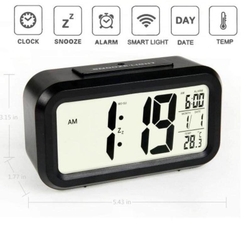 Smart LCD digital alarm clock-Black Malaysia
