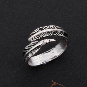 Stainless Steel Rings For Men Women Biker Ring Vintage Feather Jun 2018 - 2 Stainless Steel Rings for Men Women Biker Ring Vintage Feather - 2