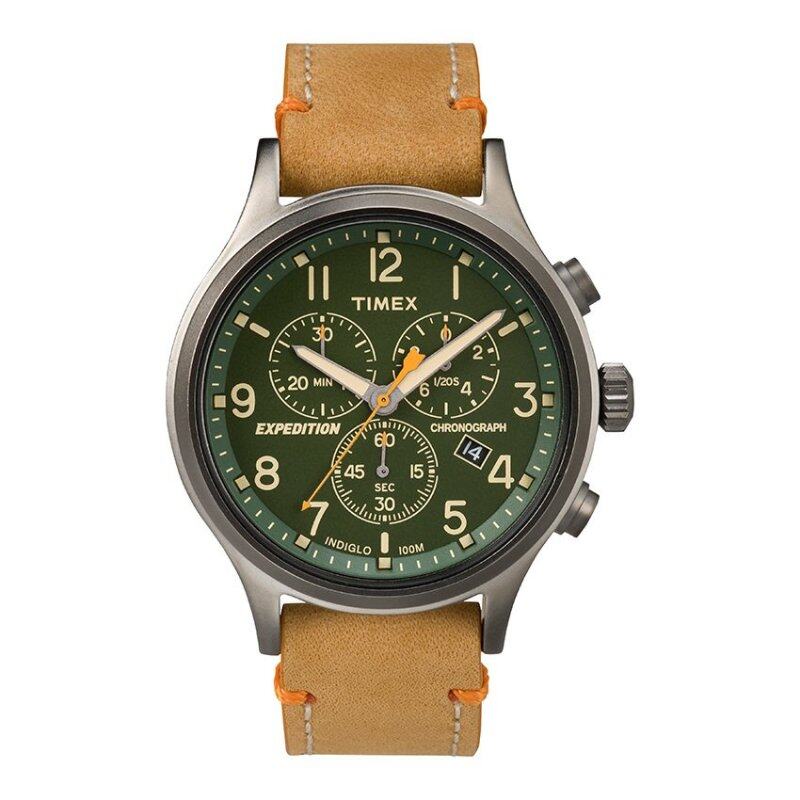 Timex Expedition® Scout Chrono with Gray Case and Leather StrapTW4B04400 Malaysia