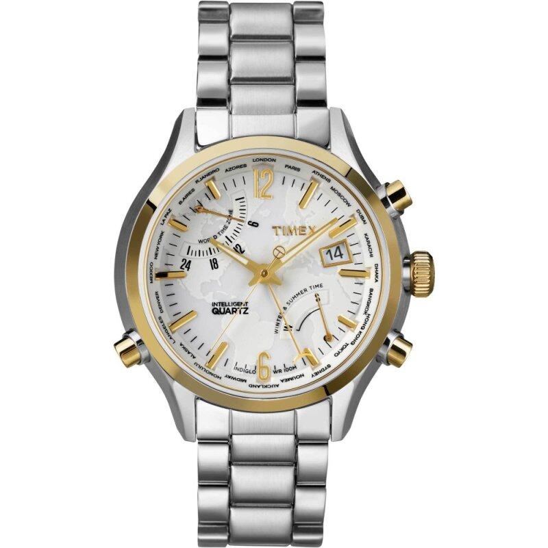 Timex Style-Iq Iq Classic Iq World Time Bi-Metal Brc Wht Dial Malaysia
