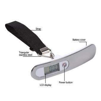 TMISHION 50KG/ 10G Travel Hanging Weight High Precision DigitalLuggage Scale LCD Display (Red) +Strip Mei 2018 - 4 TMISHION 50KG/ 10G Travel Hanging Weight High Precision DigitalLuggage Scale LCD Display (Red) +Strip - 4
