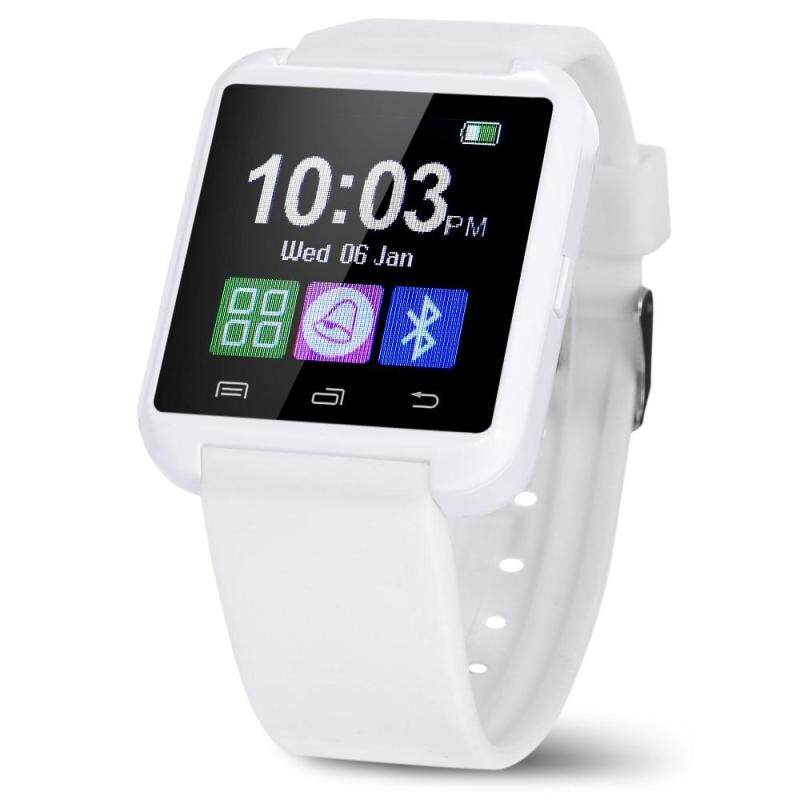 U8 SMARTWATCH WITH WATCH PASSOMETER TOUCH SCREEN TOUCH AND DIAL PHONE (WHITE), White Malaysia