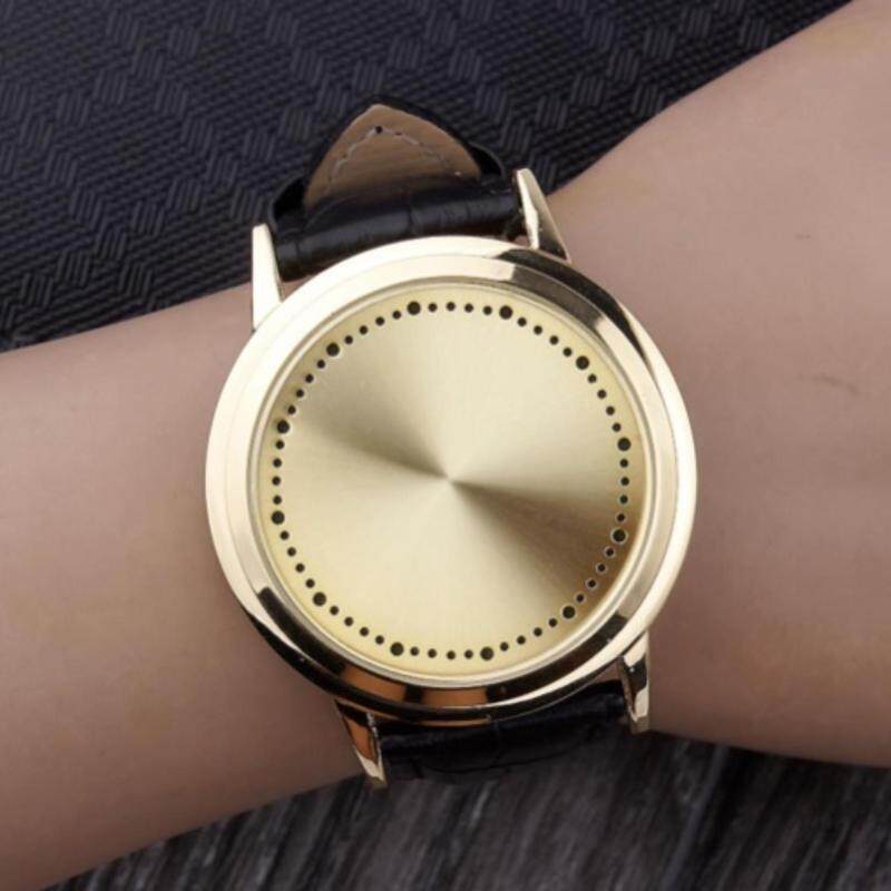 VANIER-Fashion Touch Screen LED black Leather watch Malaysia