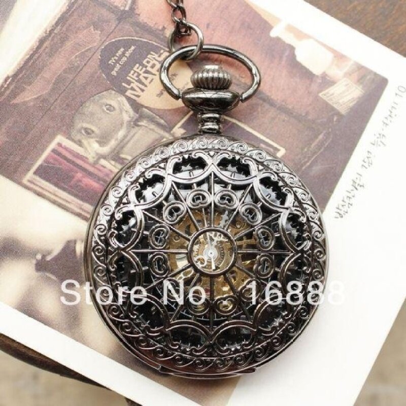 voouhoof New arrival pocket watch necklace automatic
mechanicalwatch hand wind spide pendants men women (as pic) Malaysia