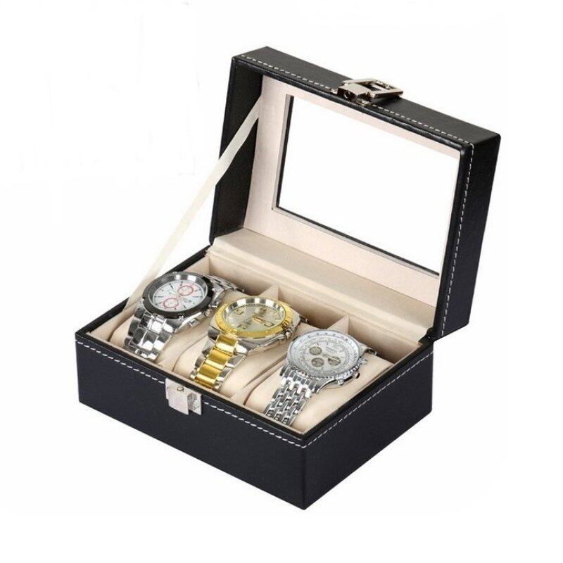 Watch Box Leather Storage Case 3 Slots Malaysia