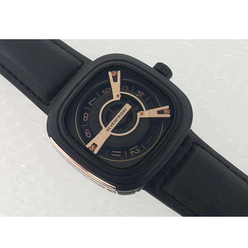 Watches Arabic hour markers Model SevenFriday M-Series - Black Leather Strap Malaysia