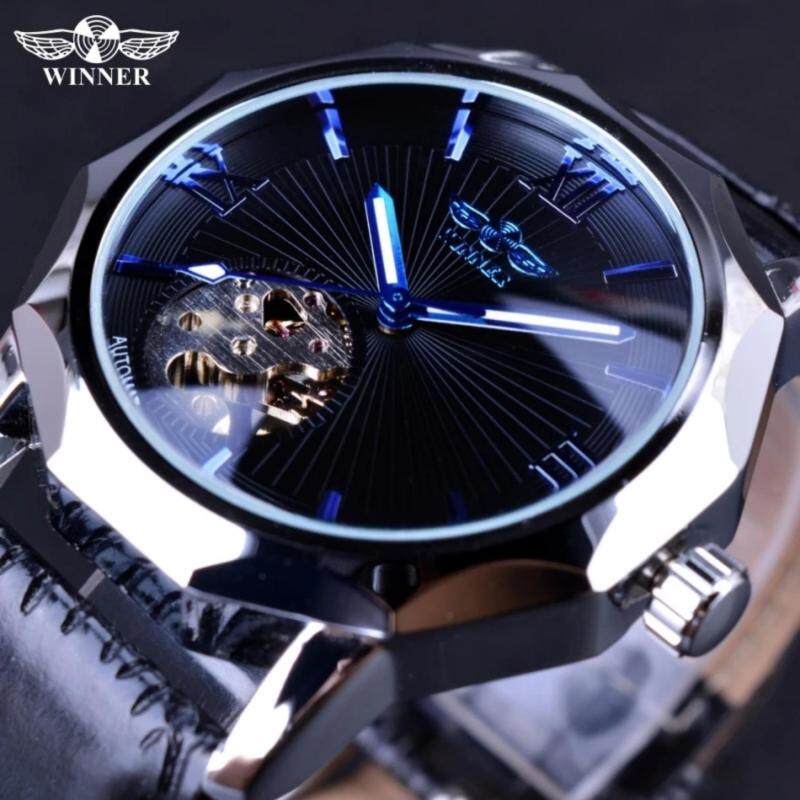 Winner Blue Ocean Geometry Design Transparent Skeleton Dial Men
Watch Top Brand Luxury Automatic Fashion Mechanical Watch Clock Malaysia