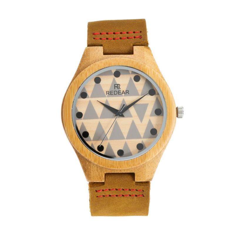 Wish hot Mens Watch Redil bamboo triradii watch male spot wholesale leather quartz watch Malaysia