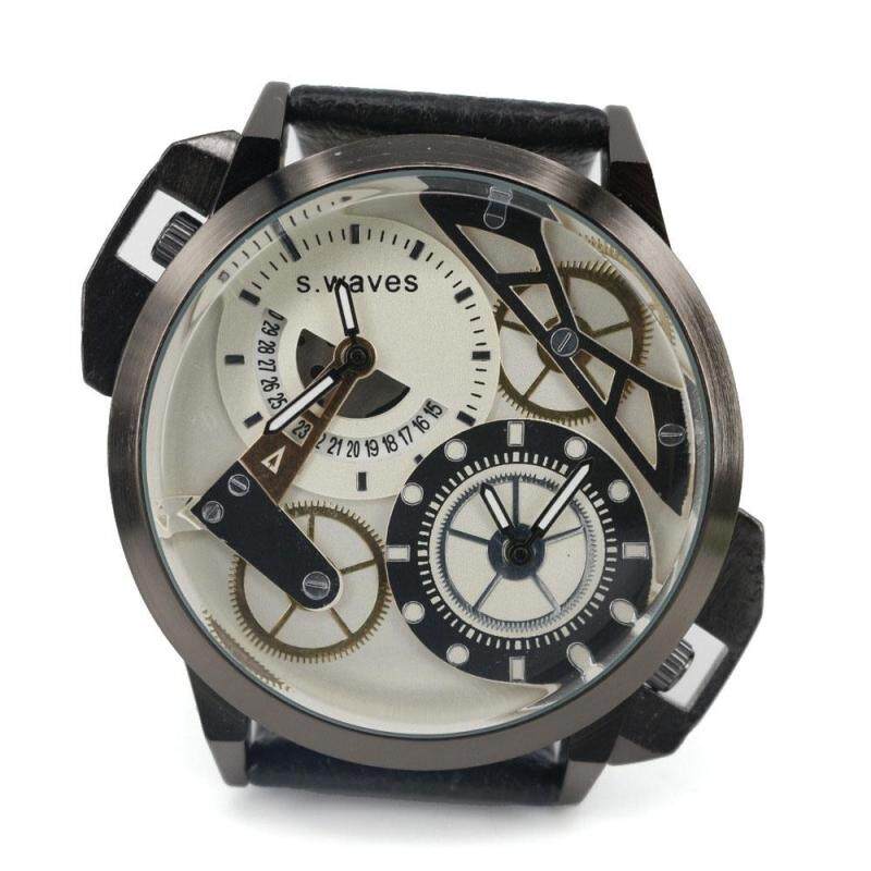 Womdee A couple of genuine quartz watch strip waterproof watch fashion personality quartz watch waterproof watch (Black) Malaysia