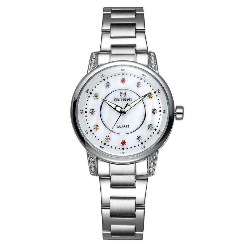 Womdee Fashion SHHORS environmental protection silicone strap curved surface LED red light waterproof watch (white) Malaysia