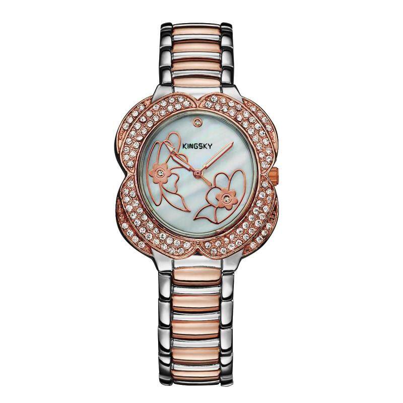 Womdee Guangzhou kingsky quartz watch watch watch watch wholesale creative decorations Zhenbei hand twist drill (Rose goldSilver) Malaysia