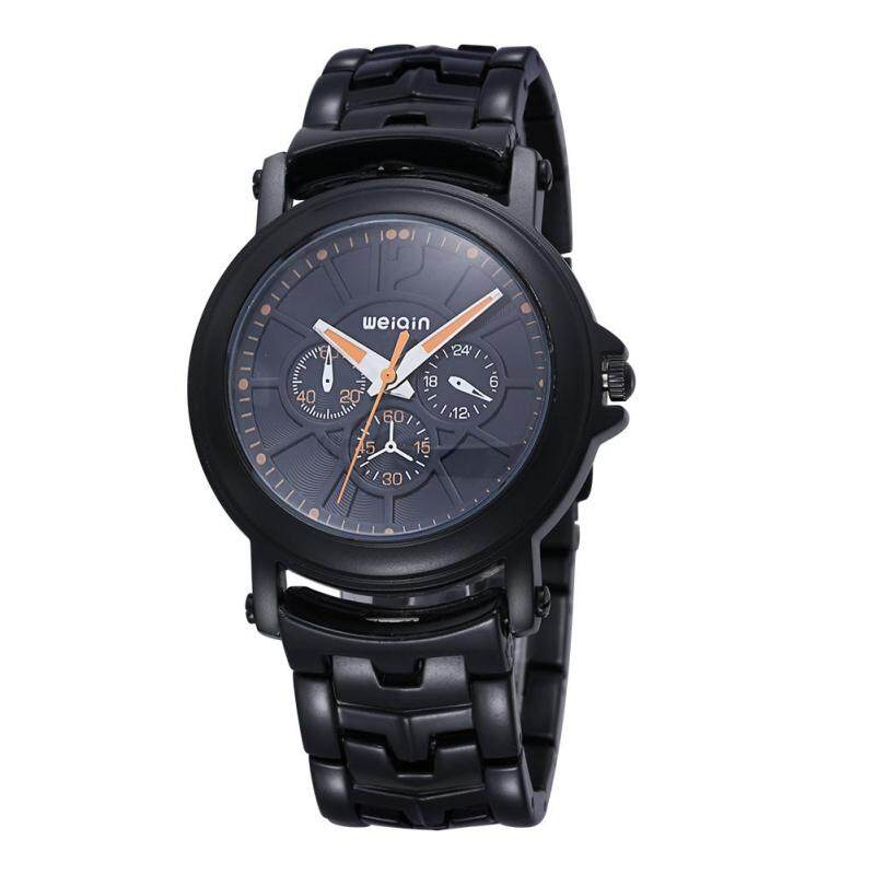 Womdee Stereoscopic digital scale dial luminous hands three small decorative paint alloy header Watches (black) Malaysia