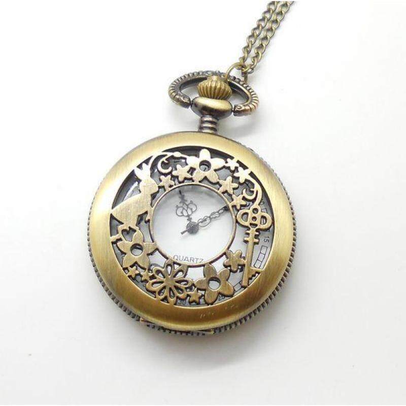 Womdee Watch pocket vintage bronze bunny rabbit key fashion quartz wholesale hot sale free shipping (Bronze) Malaysia
