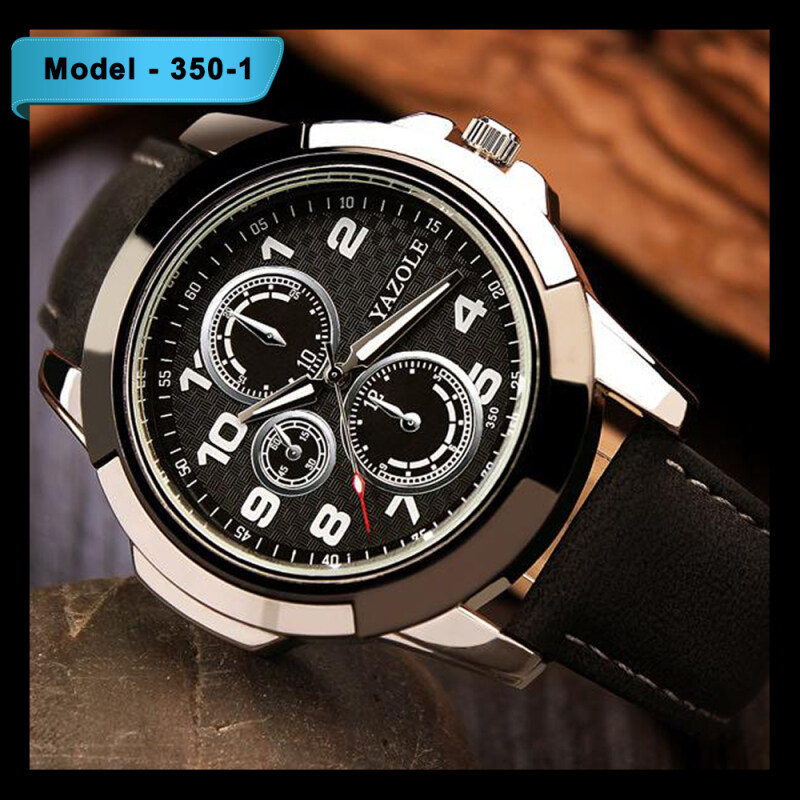 Yazole 350 Men Casual Fashion Quartz Watch(Black Black) Malaysia