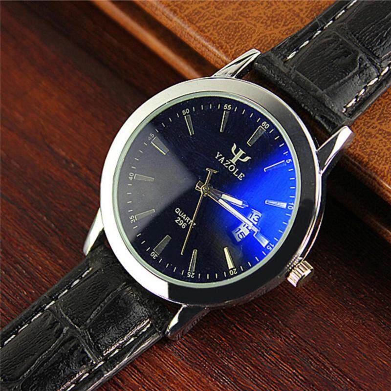 YAZOLE Fashion Luxury Calendar Stainless Steel Strap Waterproof Sports Quartz Watch Blue Light High-Grade Couple Quartz Wrist Watch Malaysia
